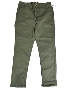 Seven7 Tummyless High Rise Skinny Green Jeans Slimming Womens Size 16 NEW! NWT